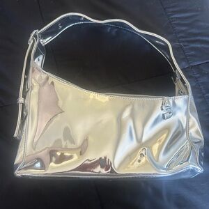 Silver Women's Shoulder Bag